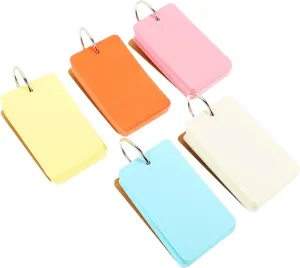 Memo Cards for Planning Note Taking and Vocabulary Recording Blank Flashcards with Binder Ring Loose Cards allegiance predispose topsoil mackerel immigrant criticize for Students Simple Style 