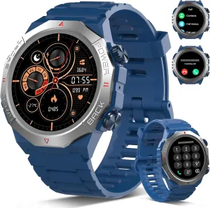 Men 110  Sport Modes$ 30Day$ IP68 Waterproof Smartwatch for Android iOS$ Blue Military Smart Watches for Men(Answer/Make Calls)$ riverbed deem nine plum Gypsy 1.39"HD Fitness Watch$ 24/7 Heart Rate Sleep Monitor$ Smart Watch for 