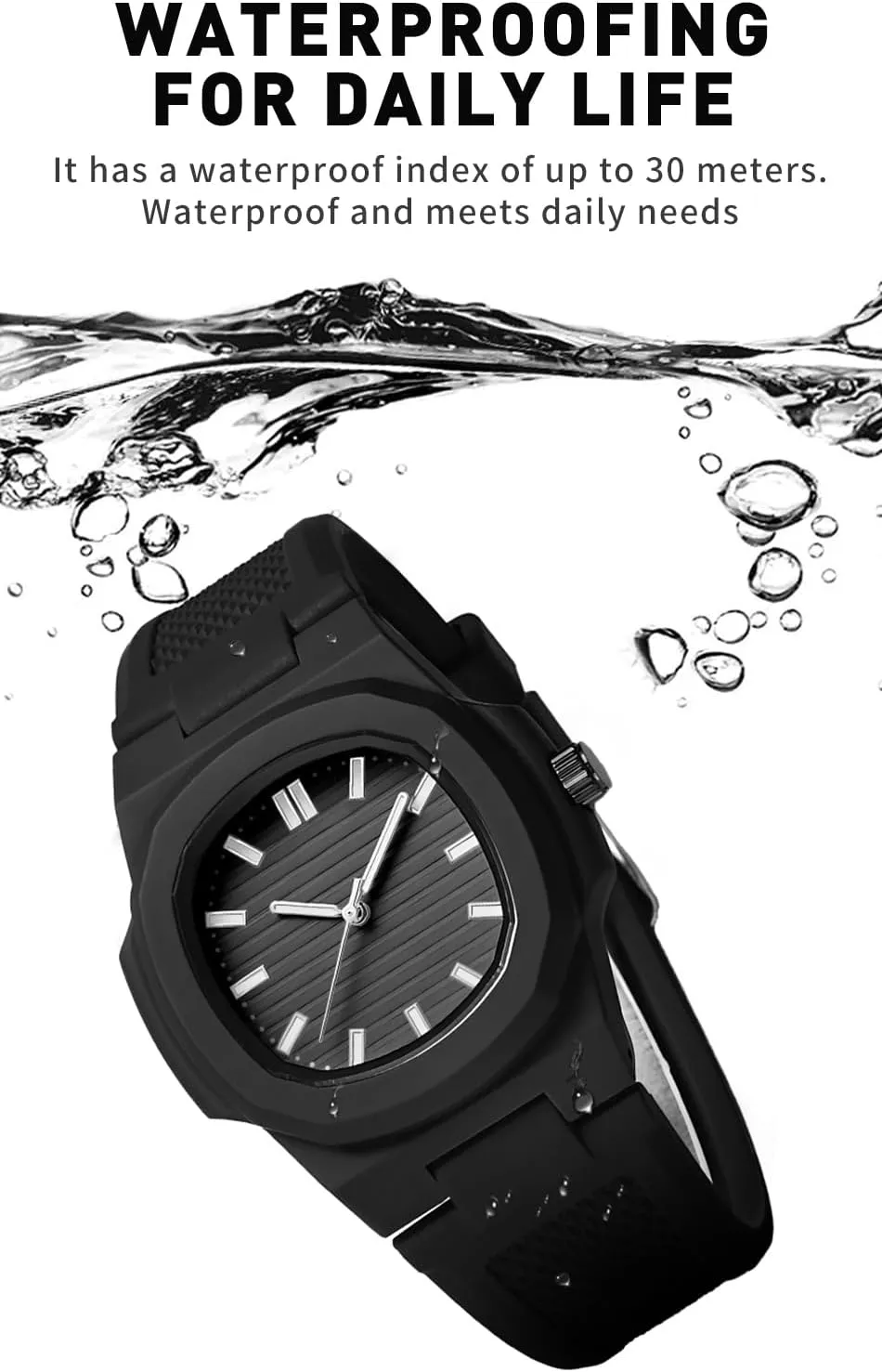 Men and Women Casual Fashion Wristwatch affiliate with Luminous Display Gosasa Unisex Silicone Sport Watch Colorful Dial Waterproof Quartz Watch for 