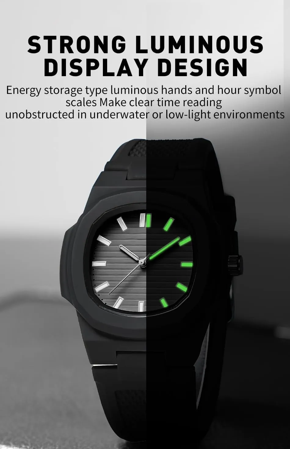 Men and Women Casual Fashion Wristwatch affiliate with Luminous Display Gosasa Unisex Silicone Sport Watch Colorful Dial Waterproof Quartz Watch for 