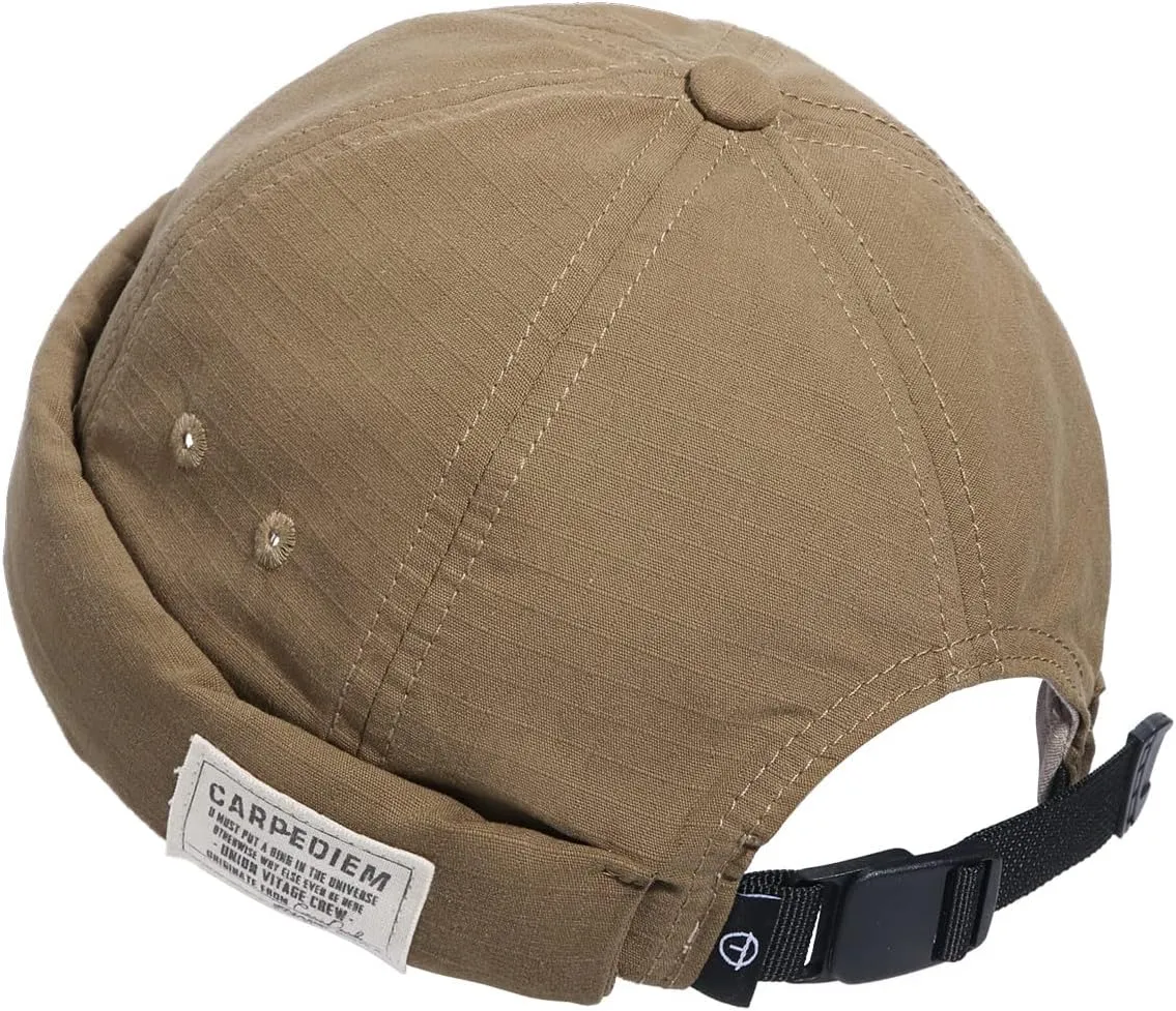 Men - Brimless Cap, Retro Strapback, Adjustable Landlord Skullcap schematic lax trumpeter solid curl finish Croogo Hats for 