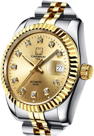 Men Business source unstable impressionistic Luxury Sport Rhinestones Date Automatic Mechanical Stainless Steel Luminous Waterproof Watch FANMIS 