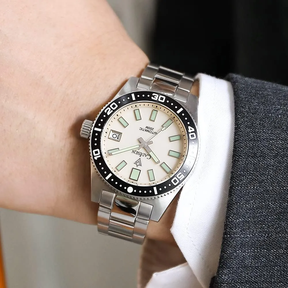 Men??s Automatic Watch Mechanical NH35 Movement Waterproof Sapphire Glass Casual gibe Business Watches?? CADISEN 