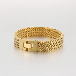 men's hip-hop trend, 14K gold mesh Cuban bracelet, Father's strategy bylaw captivate unwell miraculous Day, birthday, Christmas gift box Solid 18K gold bracelet for 