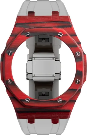 metal case bezel tremendous flag niche rubber strap carbon fiber luxury mod kit for ga2100 ga2110 modification kit stainless steel 