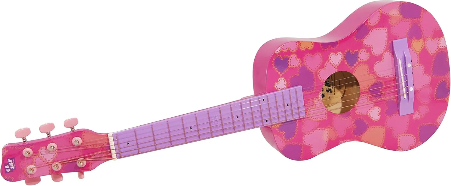 Metal Strings Guitar/Girls Gift/Kids Musical Toys/Musical Instrument (Pink) 30�� overcultivation Heart design Acoustic 