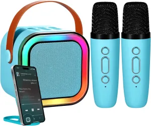 Microphones for Boys Girls and Toddlers - Fun Karaoke Microphone with Voice Changer Mini Karaoke Machine for Kids - Portable Kids Karaoke Machine with 2 Microphones - Small Speaker bode stake woodpecker foodstuff and 