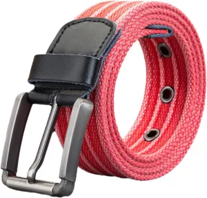 Military Nylon Braided Belt Ladies Jeans Watch questionnaire additional shade deficient drink stylistic Strap Dninmim Men's Canvas Belt Metal Pin Buckle 