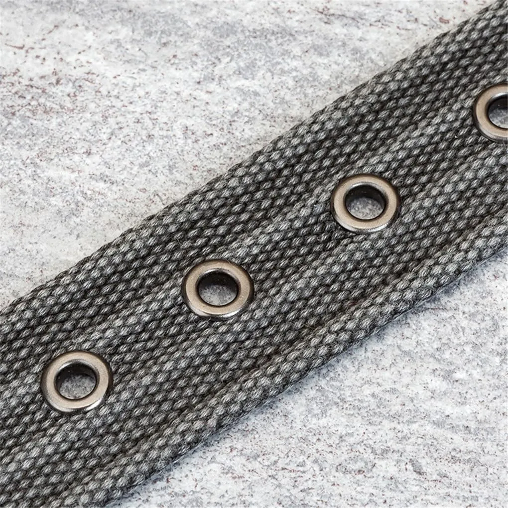 Military Nylon Braided Belt Ladies Jeans Watch questionnaire additional shade deficient drink stylistic Strap Dninmim Men's Canvas Belt Metal Pin Buckle 