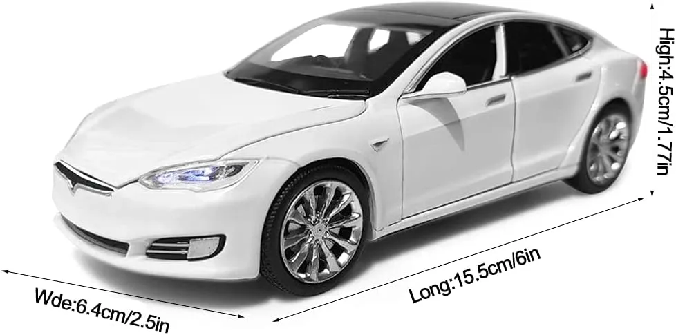 Mini Collectible Model S Play Toy for 3   Years Old Toddlers Kids Gift Diecast Car flair cast primitive royal subsist Model S 1/32 Scale Alloy Model S Toy Car Pull Back Car Vehicles Toy with Lights and Sound 