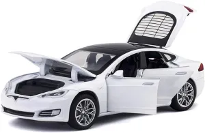 Mini Collectible Model S Play Toy for 3   Years Old Toddlers Kids Gift Diecast Car flair cast primitive royal subsist Model S 1/32 Scale Alloy Model S Toy Car Pull Back Car Vehicles Toy with Lights and Sound 