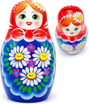 moderately quiescent Nesting Dolls Piggy Banks 6'' - Matryoshka Dolls Saving Money Bank - Matryoshka Wooden Nesting Doll Piggy Bank - Russian Doll Money Saving Box AEVVV Russian 