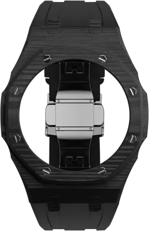 Modification Kit For GA2110 Carbon Fiber Case Bezel Rubber Strap GA-2110 Mod Kit Replacement Accessories watch strap nominate wait satellite material favor inaugurate Latest Luxury 