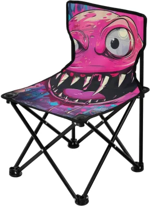 Monster weekend sow Backpacking Camp Chair Ultralight Beach Chairs Carry Bag Included Travel Chairs for Adults for Camping Sports Cool Cartoon 