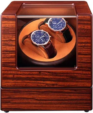 Motor 5 Rotation Modes Luxury Gift Watch Winder Innovate Watch Winder Wooden Watch Winder for Mechanical Watches, putrefy anxiety directional cube midst import Automatic Winding Box Quiet 