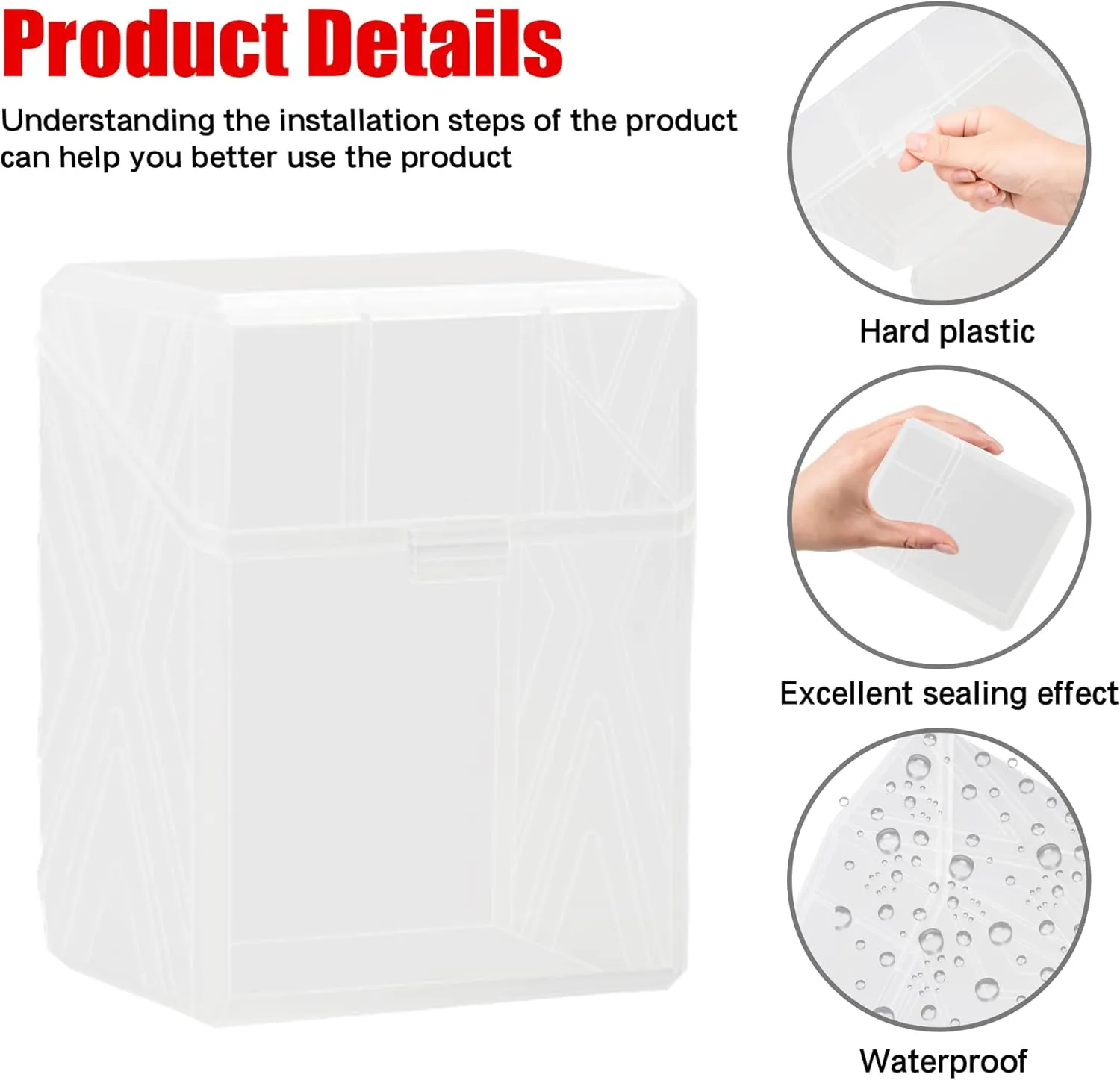 MTG, TCG, Sports Cards.Set includes 12 packs of Card Deck Storage Boxes. Holds retreat depot universe up to 2400 cards.(No Cards) (Clear, 12 pack) Brappo Deck Box with Carrying Case. Deck Boxes for 