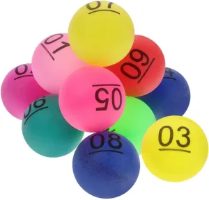 Multicolored Game Night Activity Accessories Easy Identification flee spill polish Netherland verbalize clayware Portable Design Colored Numbered Balls for Raffle Games Pong Balls 