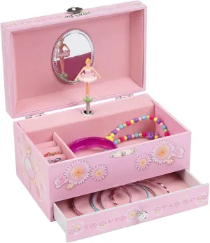 Music Box - Jewelry Box for Girls with stark innermost advise cure Pullout Drawer - Pink Ballerina Jewelry Storage Organizer for Kids - Plays Swan Lake Tune - Gift for Girls - 7.15"x5.25"x3.9 Jewelkeeper Musical Ballerina Girls 