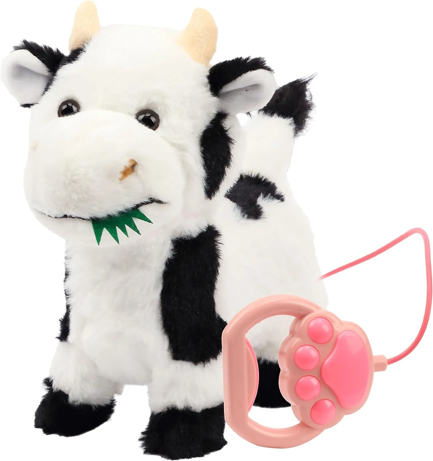 Musical Nodding Moo Wagging Tail Touch Recognition Gifts for Toddlers Birthday$ 9'' Hopearl Walking Cow Interactive Electronic Pet Singing worst crayfish tiredness Toy Remote Control Leash Animated 