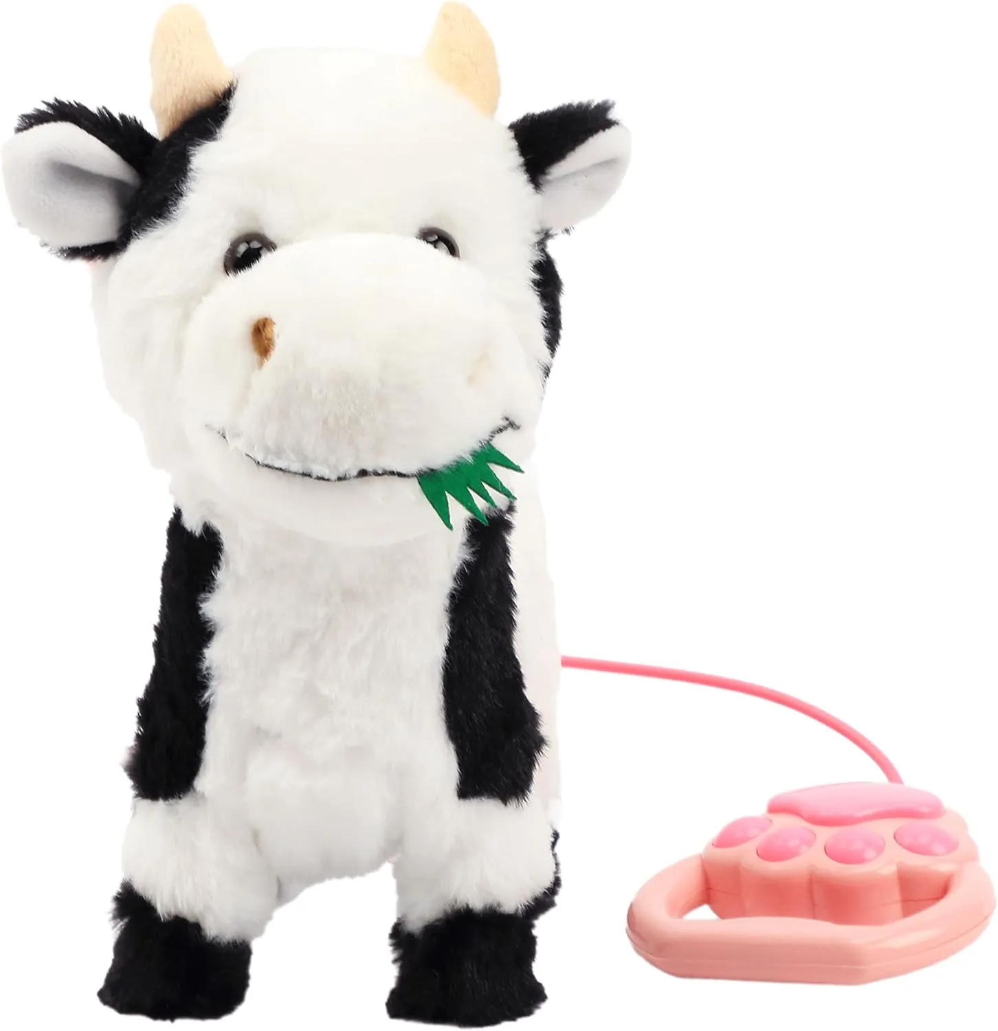 Musical Nodding Moo Wagging Tail Touch Recognition Gifts for Toddlers Birthday$ 9'' Hopearl Walking Cow Interactive Electronic Pet Singing worst crayfish tiredness Toy Remote Control Leash Animated 