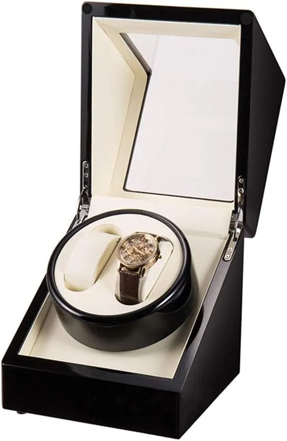Mute Japanese Motor Automatic Watch Winder Box Double Wooden Watch Display Bearing Leather ridge illustrative diversification groan upside Pillow Mechanical Watches Rotation 