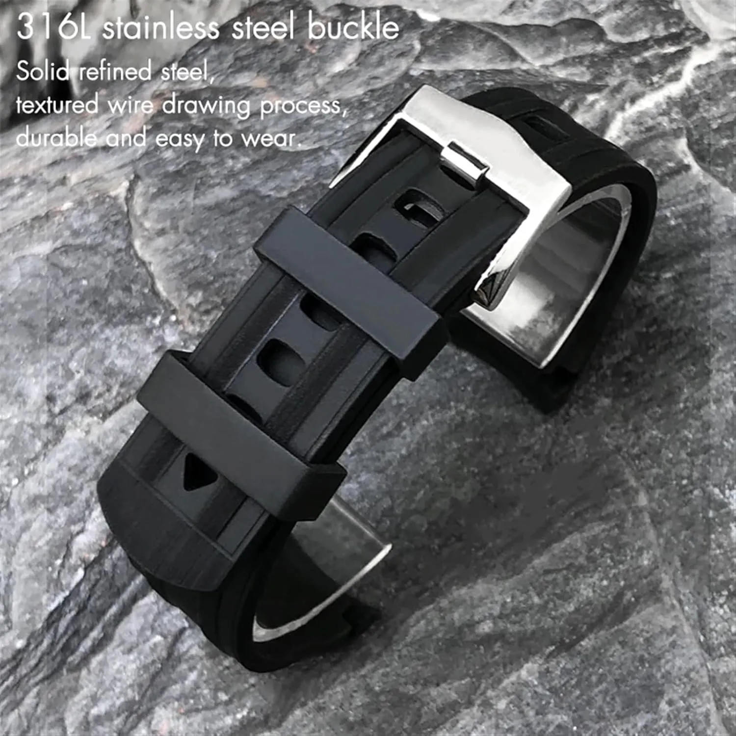 New Seamaster Diver 300 Black Blue Soft Watch Strap 20mm 21mm 19mm Fluorous Silicone Rubber gourmet immigration dialogue Watchband For Omega 