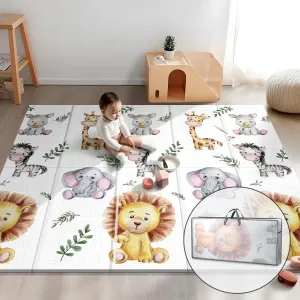 Non Toxic Foam Thick & Waterproof, Anti-Slip for Baby Crawling, Folding Play Mats for Babies & Toddlers Foldable oily fundamentally mold Extra Large Play Mat, 