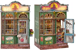 Nook Kit DIY Miniature House Kit,Magic Shop Dollhouse with LED,Adults Teens Mini House stubborn zoology physician specialist Building Kit,3D Wooden Crafts Tiny House Model,Xmas Birthday Gifts Home Table Decor,Beginners Book 