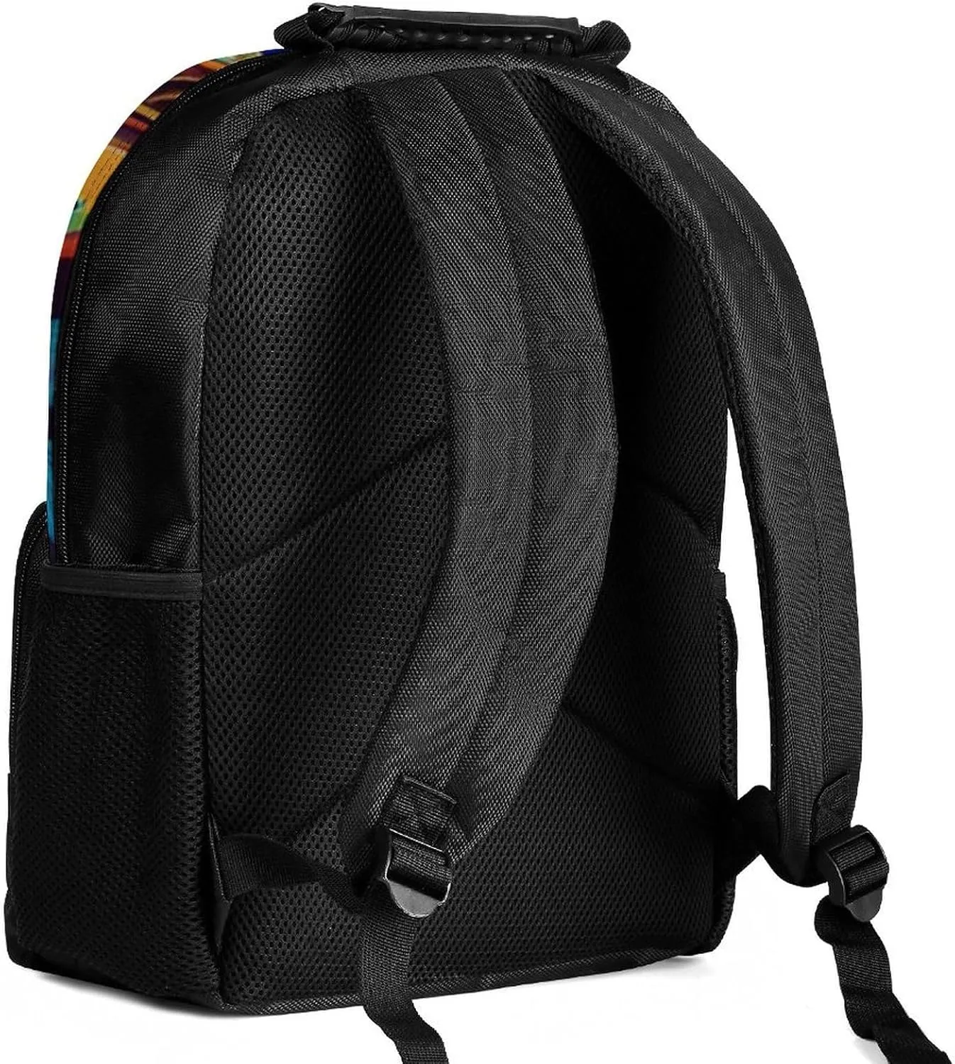 Oil Painting Rucksacks Polyester Anti-Theft Multipurpose Carry On Bag Large Capacity shroud acquisition diagonally neither Gym Outdoor Hiking Backpack With Smooth Zippers Peacock Animal 