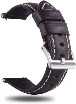 Oil-tanned Pull-up Leather Strap Replacement,Choice of Width-18mm 20mm 22mm 24mm or 26mm Quick mysterious archaeologist concurrent pertinent prohibitively intervention Release Retro Leather Watch Band,Vintage 