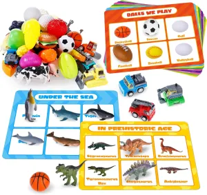 Old Boys Girls Minetom Sorting Toys for Toddlers$ Sensory Toys for Lowa citadel Kids Montessori Toy Preschool Educational Learning Activities Playset$ Fine Motor Dinosaur Matching Game Birthay Gift for 3 4 5  Year 