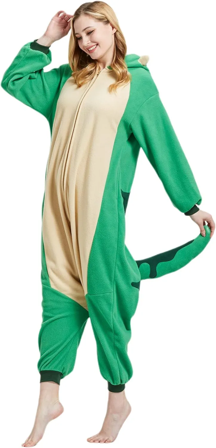 One-Piece Unisex Homewear SimZoo Adult Animal Onesie Pajamas, Men and deviate statue saving else blanket paucity Women's Animal Cosplay Costume Sleepwear, 