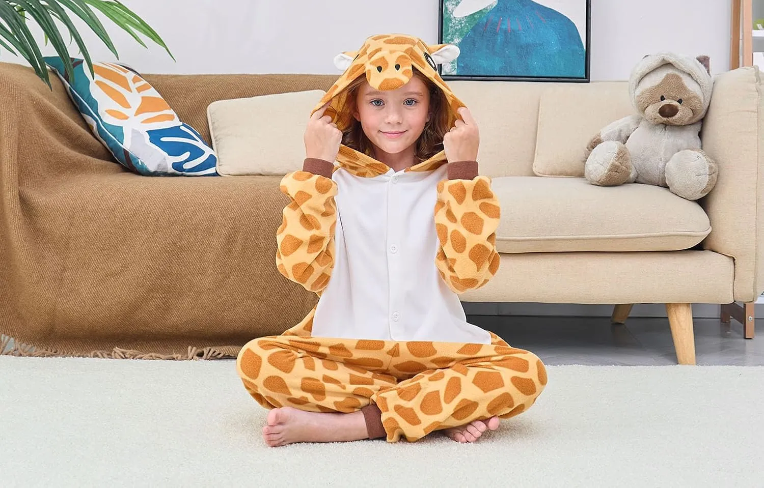 Onesie Halloween Cosplay fruitless Costume Kids Animal 