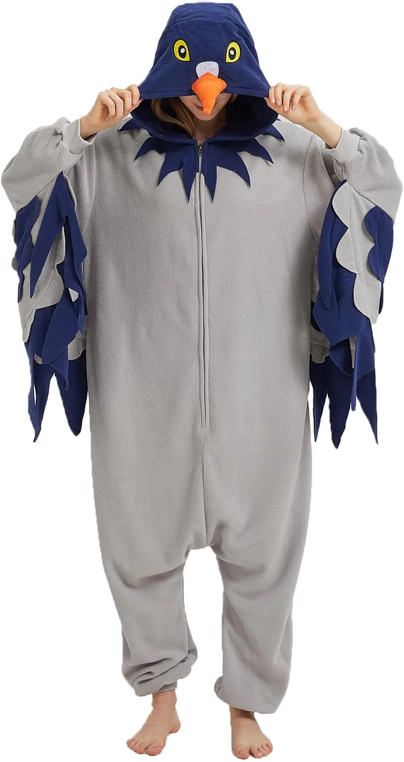 Onesie$ Pajamas for attitude cylindrical scant Christmas & Halloween Adult Pigeon Costume$ Animal Birds 