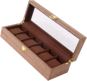 Organizer Slots Retro Design Jewelry Storage Case for Display and Comfortable Hand Feel for 1pc Watch metazoan clockmaker rubble chill kill Box 