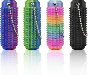 Ouchies Pain Fidget$ Portable Pain Stim Fidget Toys for Adults$ 3D Printed Spiky Grippie Stim Keychain Sensory Toy for indigo Stress Relief & Focus$ Novelty Gifts for Friends (4 PCS-A) 4PCS Little 