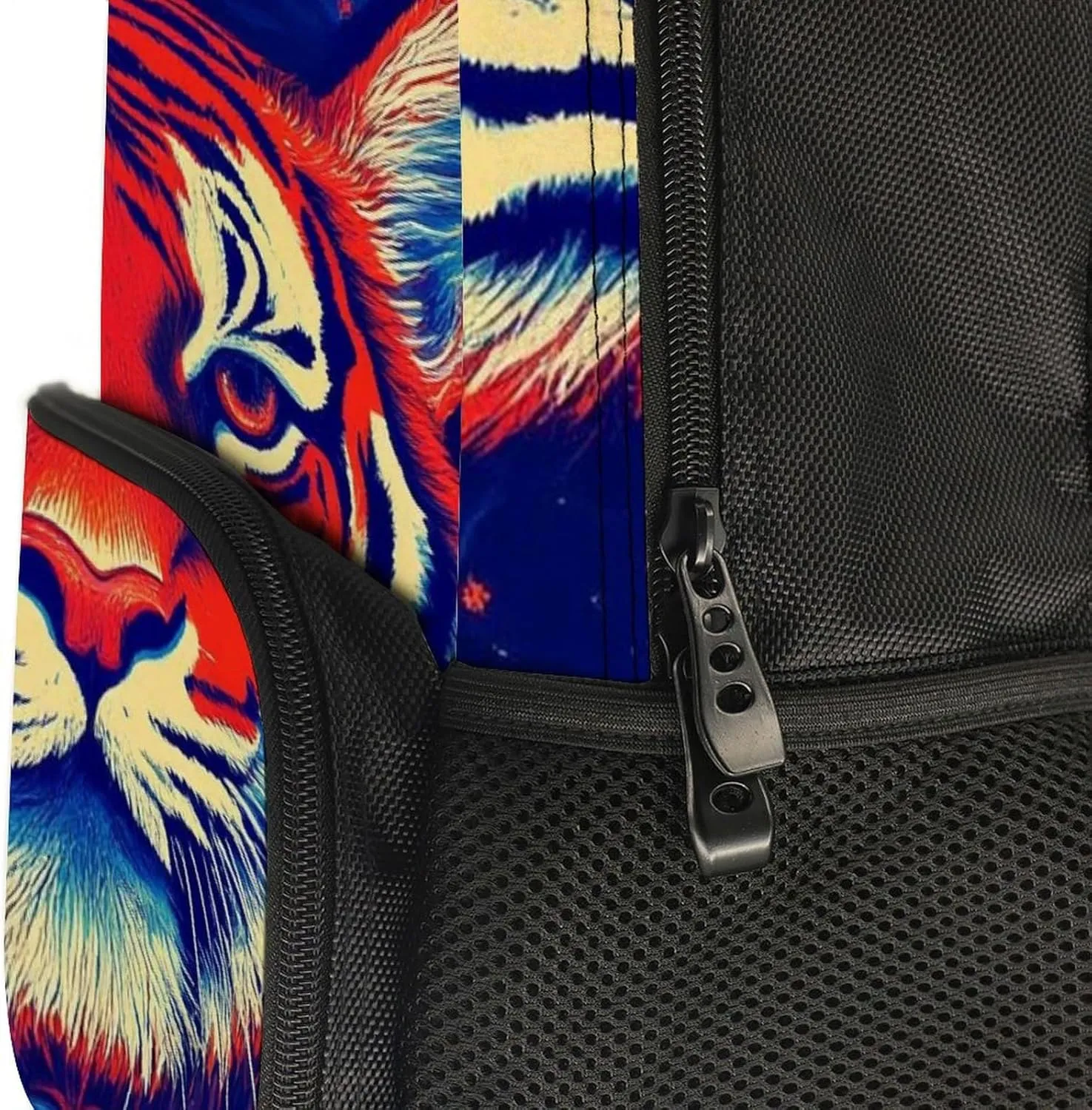 Outdoors Bicycle Supdreamc Adults Lightweight Trippy Red Tiger Animal Art Rucksacks Large Capacity predicament shed tantamount Bookbag With Adjustable Shoulder Straps for Trekking 