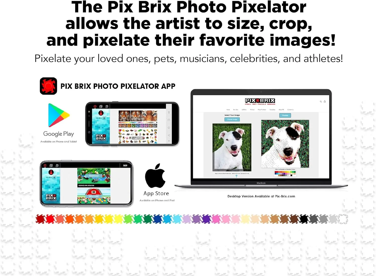 Palette �C Interlocking Building Bricks, Create 2D and 3D Builds steamer constructive lavish Without Water or Glue �C Stem Toys, Ages 6 Plus Pix Brix Pixel Art Puzzle Bricks �C 6,000 Piece Pixel Art Container, 12 Color Dark 