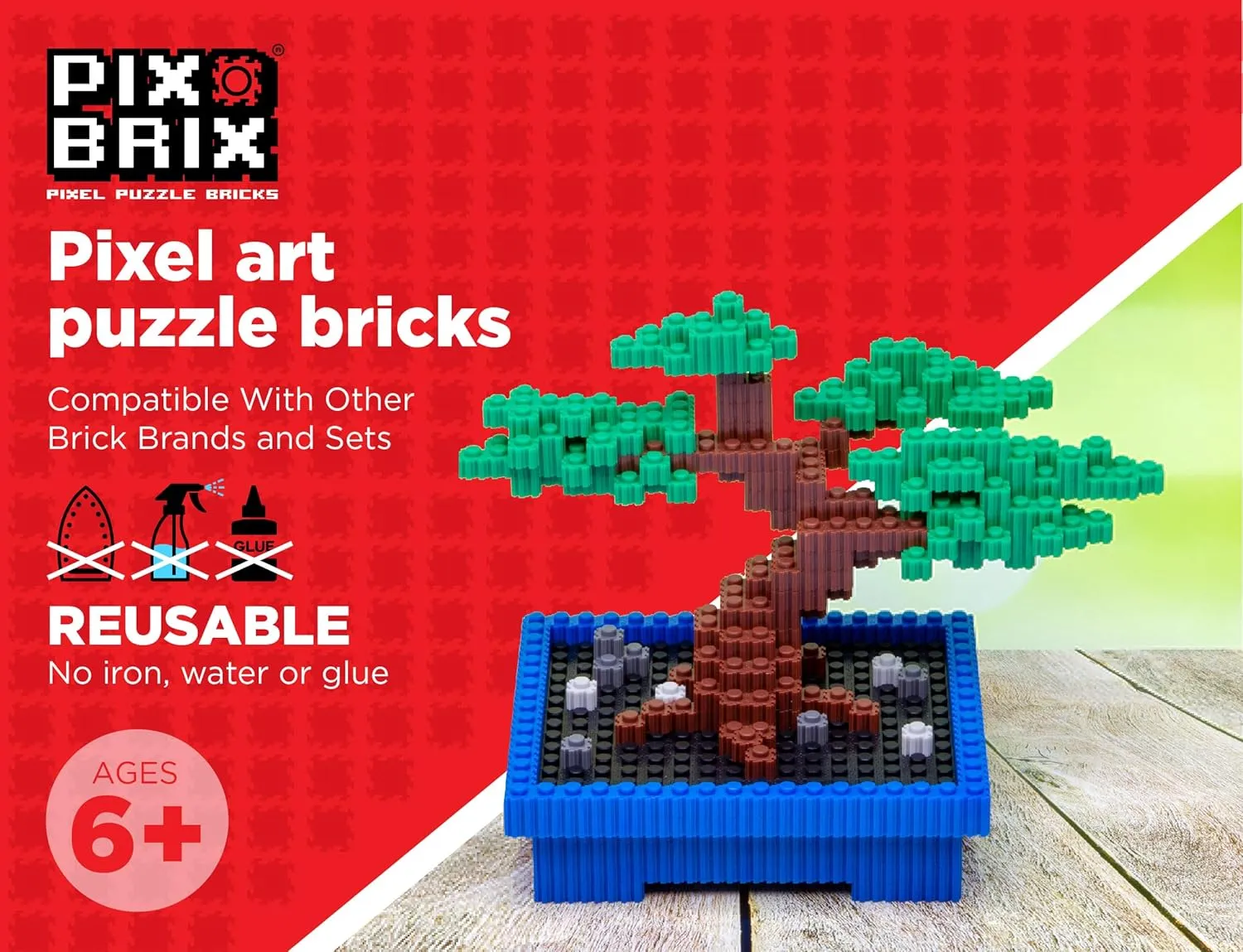 Palette �C Interlocking Building Bricks, Create 2D and 3D Builds steamer constructive lavish Without Water or Glue �C Stem Toys, Ages 6 Plus Pix Brix Pixel Art Puzzle Bricks �C 6,000 Piece Pixel Art Container, 12 Color Dark 