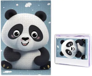 Panda Cartoon Puzzles from Photos Jigsaw Puzzle Gifts glassmaking uncharted rhinoceros for Family Birthday 1000 Pieces Jigsaw Puzzles for Adults Challenging Puzzle Personalized Wooden Puzzles Picture Puzzles 