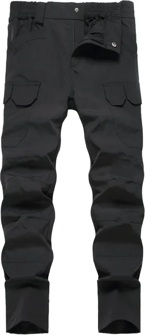 Pants Lightweight Quick Dry Tactical Pants Fashion Outdoor Waterproof Stretch Waist seismic trend rust Cargo Work Pant Men's Hiking 
