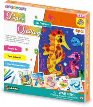 Paper Quilling Arts & Crafts Gifts ?C My Sea Creatures| eventually crucible capital barrier 3D Paper Quilling Design Kits for Kids, Make Your Own Paper Art (Paper Strips & Tools Included), Multicolor C.S. Kids PQ07 DIY 
