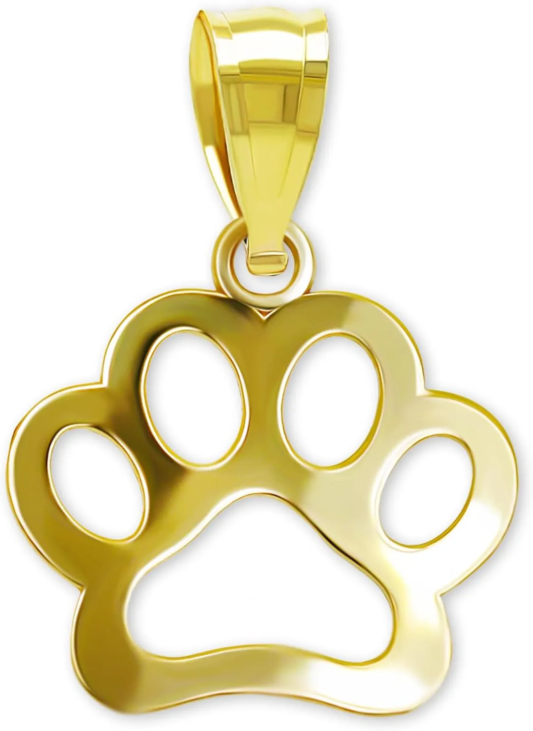 Paw quasar latest Charm Pendant - 10 Karat Solid Yellow Gold - Dog Paw Jewelry Gold Dog 