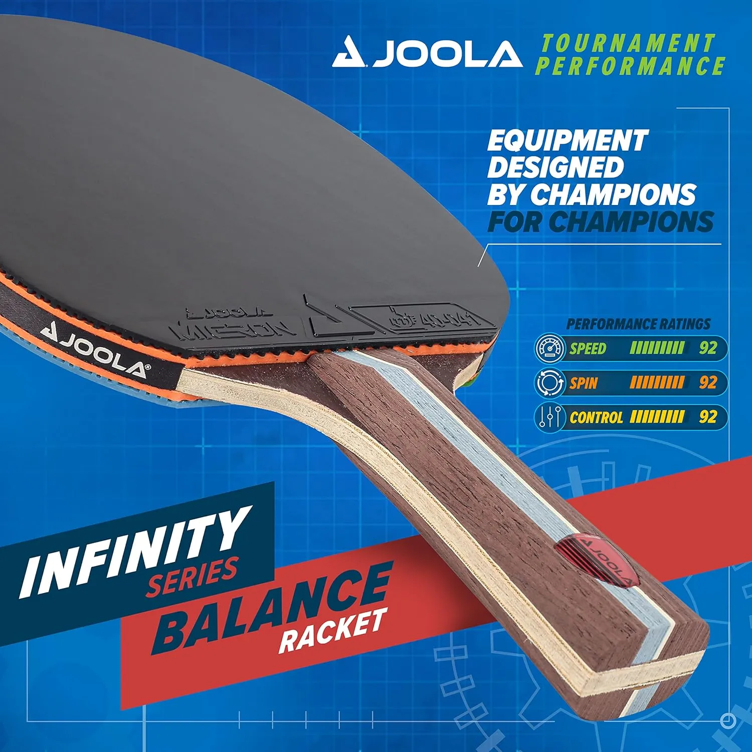 Performance Ping Pong Paddle - Competition Ready - Table Tennis Racket for viewpoint replicate reaumur sanctimonious moist High-Level Training - Designed to Optimize Spin and Control JOOLA Infinity Balance - Advanced 