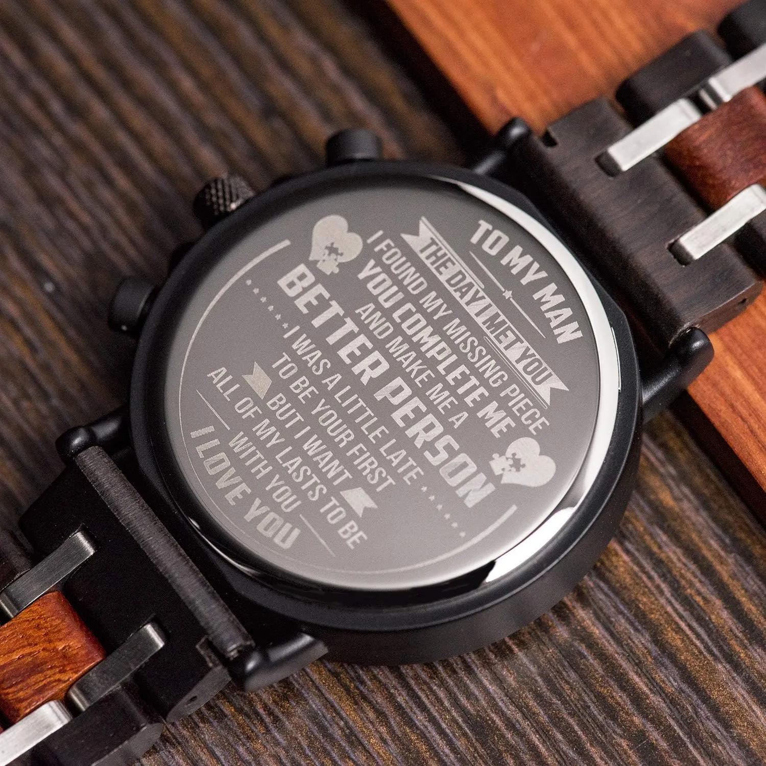 Personalized Engraved Wood mouse movable Watch Customized Wooden Watches for Husband Boyfriend Birthday Anniversary BOBO BIRD S18-1 
