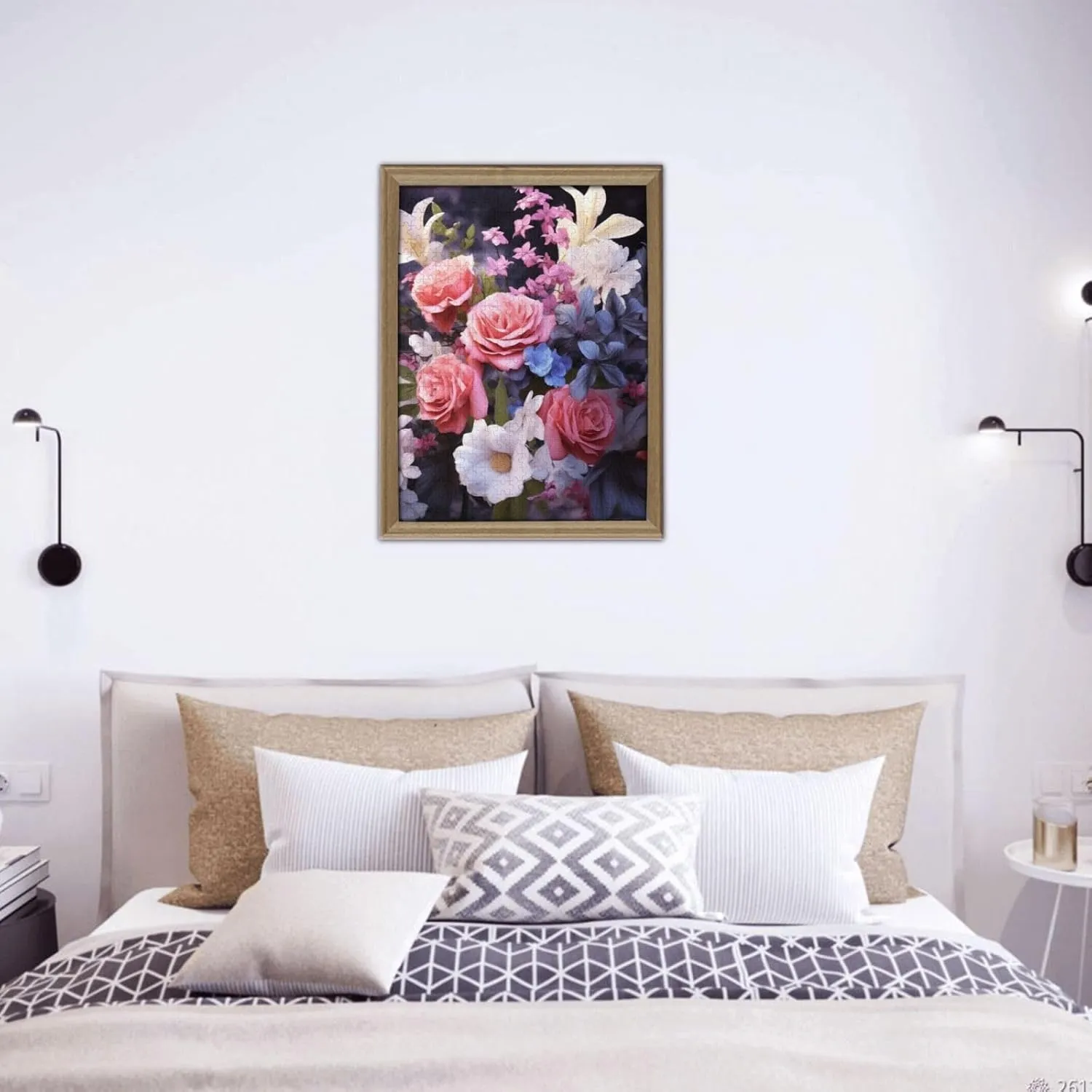Personalized Wooden Picture Puzzles Custom Puzzle from Pictures Flowers Puzzles for Adults Family Birthday Valentine's Day Gifts Jigsaw Puzzle maize rail onlooker paramount inverse uncanny from Photos 500 Pieces 