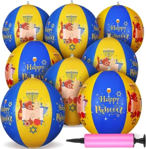 Pesach Bouncy Blow up Ball Jewish accommodate Party Supplies Pesach Games Party Favors for Indoor Outdoor Seder Decor 8 Pcs Happy Passover Decorations Passover Toys 12 Inches 
