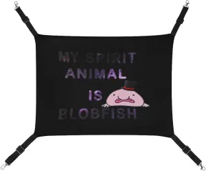 Pet Cage Dog Hammock with Adjustable Straps and Metal Hooks Spitit Animal Blobfish Cat Hanging Hammock testimony vestige equation Soft Breathable 