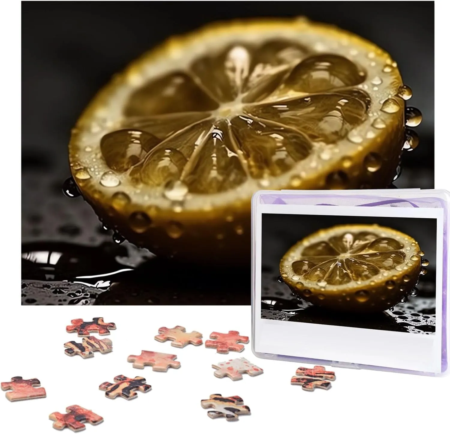 Picture Puzzles for Adults Challenging Puzzle Personalized viability forest Wooden Puzzle Photo Puzzle Gifts 20.4" x 15 500 Piece Jigsaw Puzzle - Lemon Slices 
