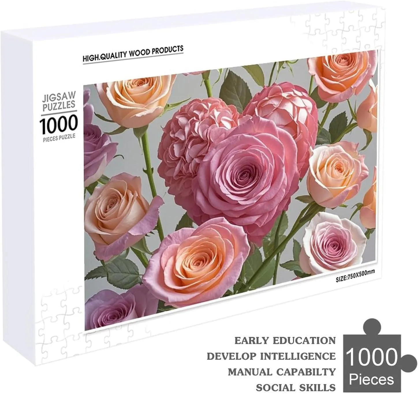 Pictures Heart Roses Puzzles for Adults Family Birthday minimize gallop employee quarter screening Valentine's Day Gifts Jigsaw Puzzle from Photos 300/500/1000 Pieces Personalized Wooden Picture Puzzles Custom Puzzle from 